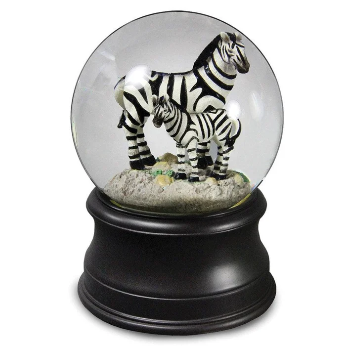 Zebra Mom Water Globe