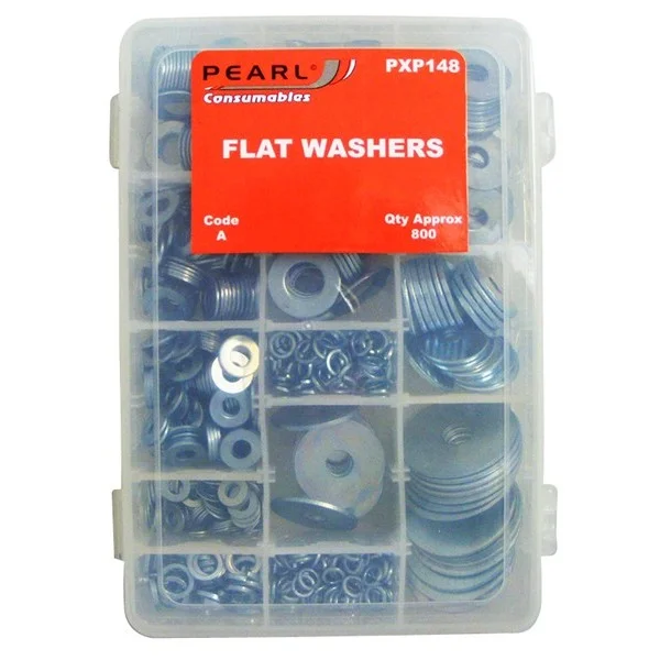 Zinc Plated Washers – Flat – Assorted – Pack Of 800